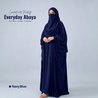 Kaftan Abaya - 4 Piece - Navy Blue (Summer Special)