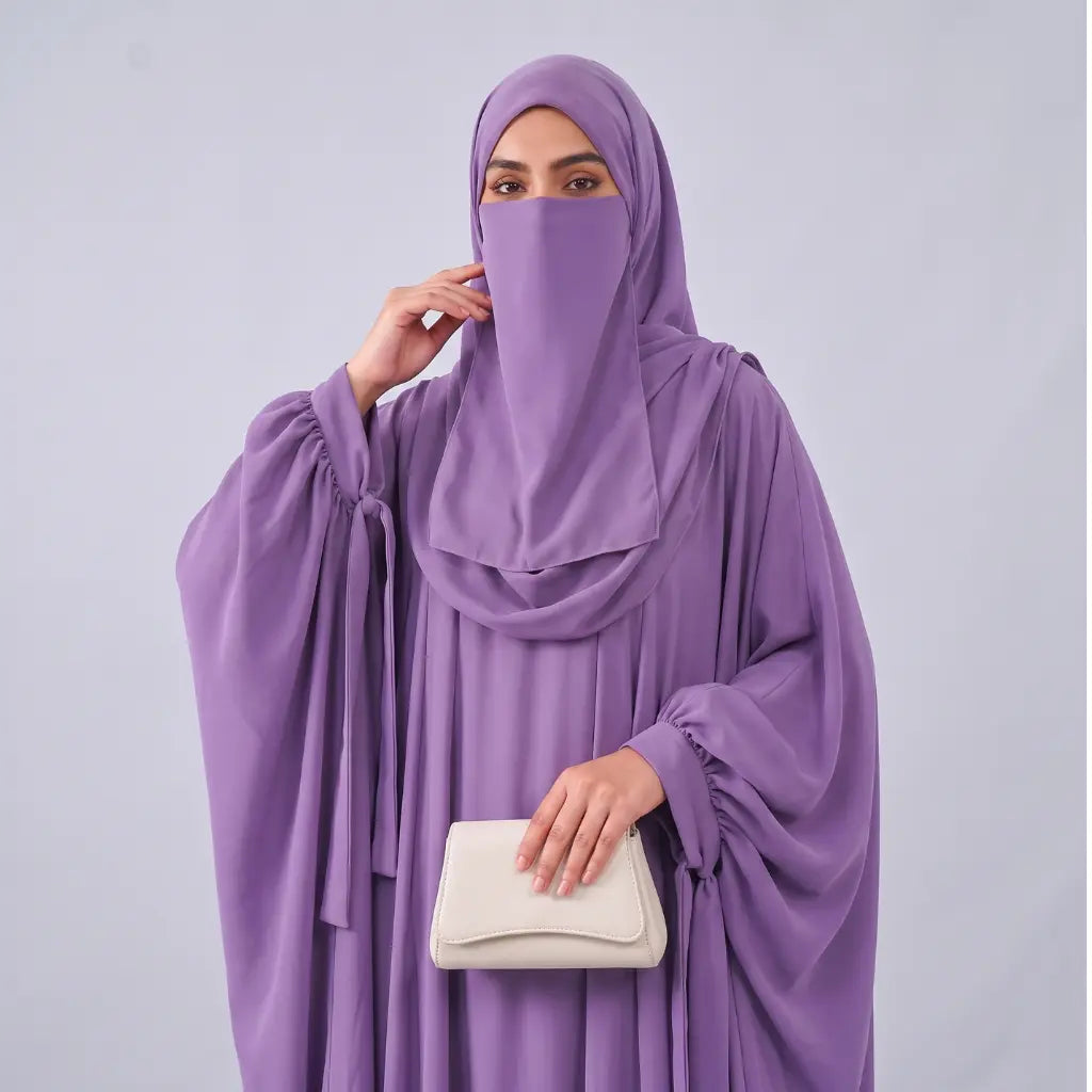 Kaftan Abaya - 4 Piece - Mauve (Four  Seasons)