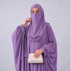 Kaftan Abaya - 4 Piece - Mauve (Four  Seasons)