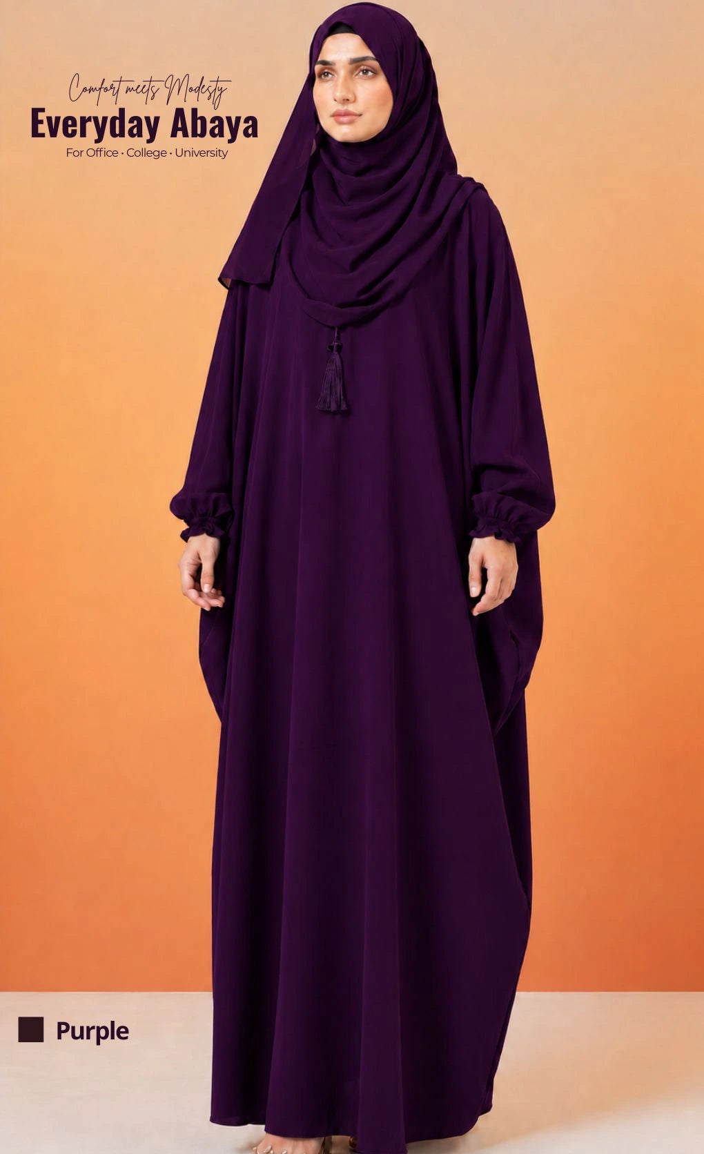 Classic Butterfly Abaya 🦋  -  With Hijab | Complete Set (Summer Special)