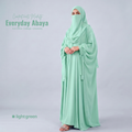 Kaftan Abaya - 4 Piece - Light Green (Summer Special)