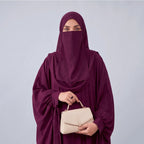 Kaftan Abaya - 4 Piece - Grape(Summer Special)