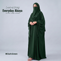 Kaftan Abaya - 4 Piece - Dark Green (Summer Special)