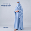 Kaftan Abaya - 4 Piece - Light Blue (Summer Special)