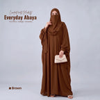 Kaftan Abaya - 4 Piece - Brown(Summer Special)