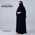 Kaftan Abaya - 4 Piece - Midnight Blue (Summer Special)