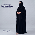 Kaftan Abaya - 4 Piece - Midnight Blue (Four  Seasons)