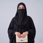 Kaftan Abaya - 4 Piece - Black (Summer Special)