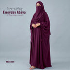 Kaftan Abaya - 4 Piece - Grape(Summer Special)