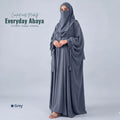 Kaftan Abaya - 4 Piece - Grey (Summer Special)