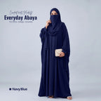 Kaftan Abaya - 4 Piece - Navy Blue (Summer Special)