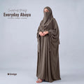 Kaftan Abaya - 4 Piece - Greige  (Summer Special)