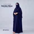 Kaftan Abaya - 4 Piece - Deep Navy (Summer Special)