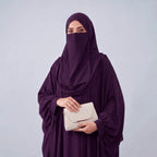 Kaftan Abaya - 4 Piece - Geep Plum (Summer Special)