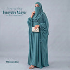 Kaftan Abaya - 4 Piece - Ocean Blue (Four  Seasons)