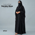 Kaftan Abaya - 4 Piece - Black (Summer Special)