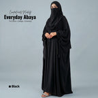 Kaftan Abaya - 4 Piece - Black (Summer Special)