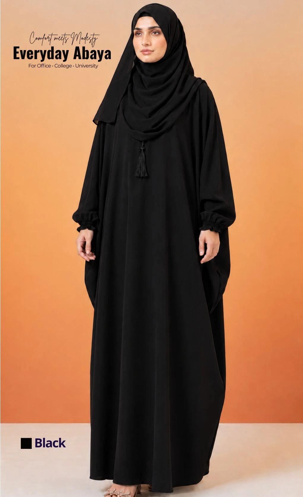 Classic Butterfly Abaya 🦋  -  With Hijab | Complete Set (Summer Special)