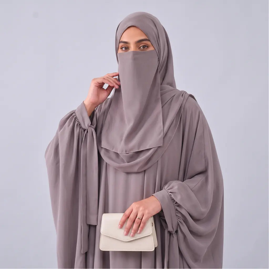 Kaftan Abaya - 4 Piece - Beige (Four  Seasons)