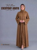 Tail - Full Flare Abaya - Tan Brown With Hijab