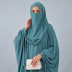 Kaftan Abaya - 4 Piece - Ocean Blue (Four  Seasons)