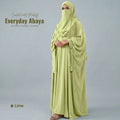 Kaftan Abaya - 4 Piece - Lime  (Summer Special)