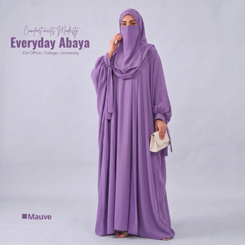 Kaftan Abaya - 4 Piece - Mauve (Four  Seasons)
