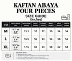 Kaftan Abaya - 4 Piece - Ocean Blue (Four  Seasons)