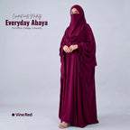Kaftan Abaya - 4 Piece - Vine red (Summer Special)