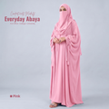 Kaftan Abaya - 4 Piece - Pink (Summer Special)