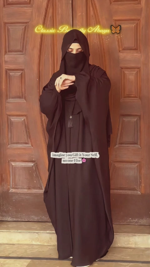 Classic Butterfly Abaya 🦋  -  With Hijab | Complete Set (Summer Special)